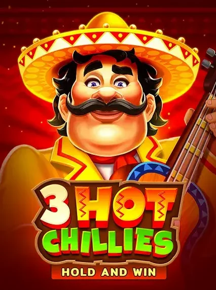 Decorative casino game artwork for Win Place: 3 Hot Chillies