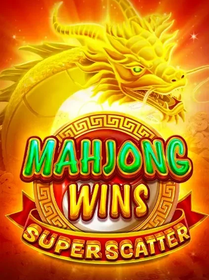 Decorative casino game artwork for Win Place: Mahjong Wins Super Scatter